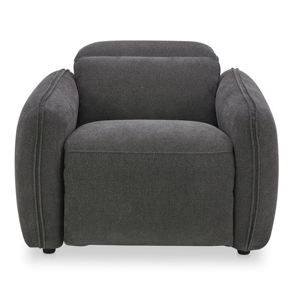 Eli Power Polyester and Solid Wood Dark Grey Recliner Arm Chair