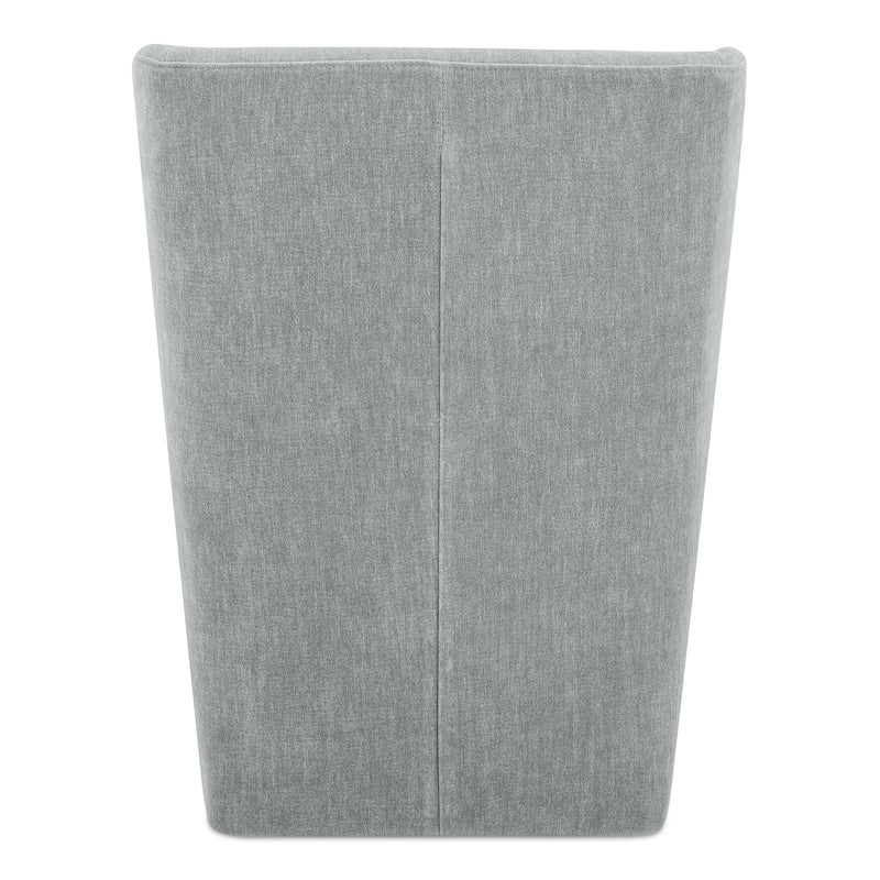 Cormac Rolling Polyester and Multi-Layer Board Light Grey Armless Dining Chair