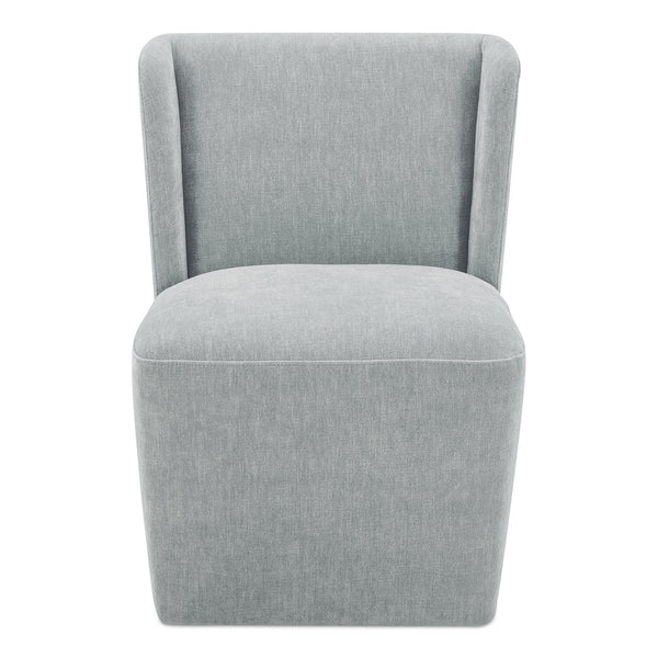 Cormac Rolling Polyester and Multi-Layer Board Light Grey Armless Dining Chair