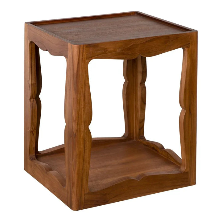 Kabbal Wooden Brown Side Table - LOOMLAN - Noir - Side Tables