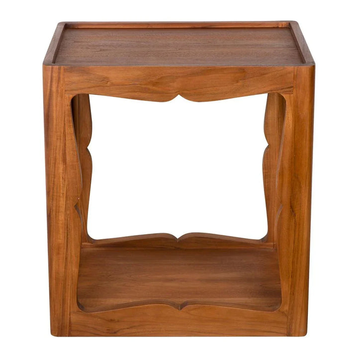Kabbal Wooden Brown Side Table - LOOMLAN - Noir - Side Tables