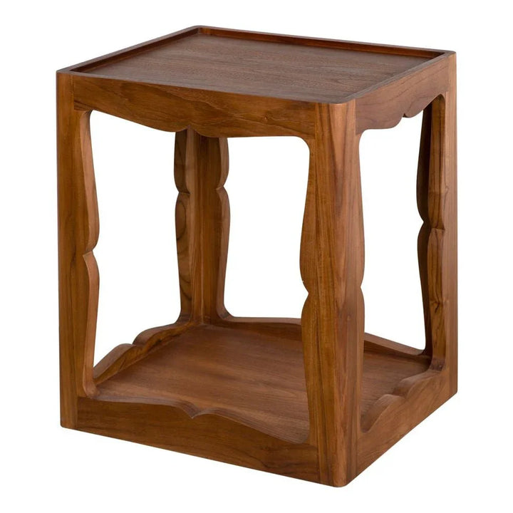 Kabbal Wooden Brown Side Table - LOOMLAN - Noir - Side Tables