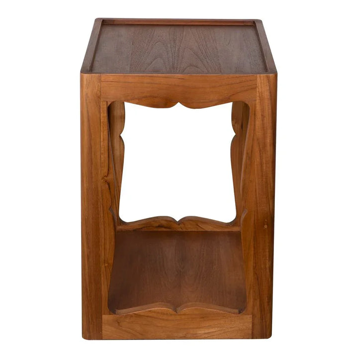 Kabbal Wooden Brown Side Table - LOOMLAN - Noir - Side Tables