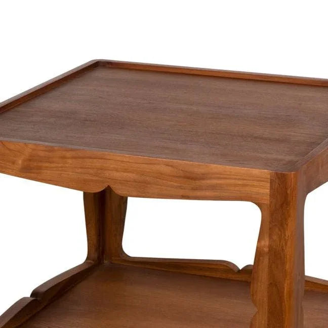 Kabbal Wooden Brown Side Table - LOOMLAN - Noir - Side Tables