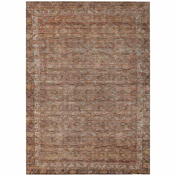 Kaelara Copper Washable Indoor-Outdoor Rug
