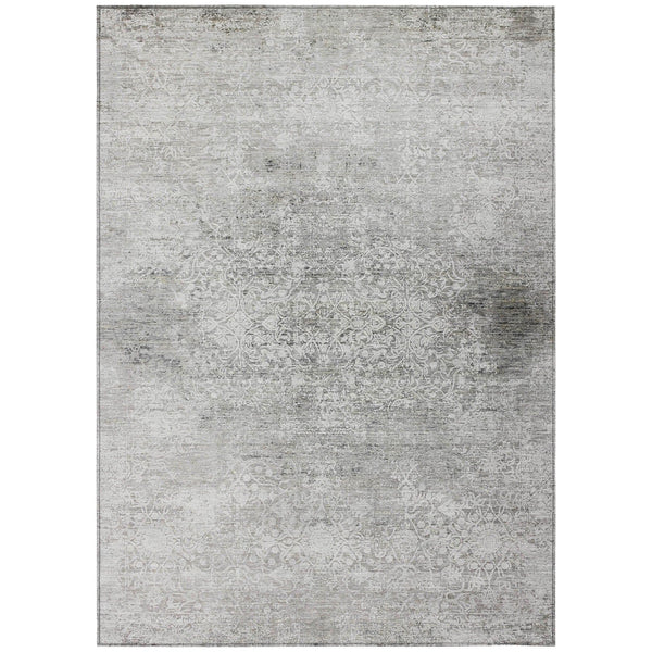 Kaelas Gray Washable Indoor-Outdoor Rug