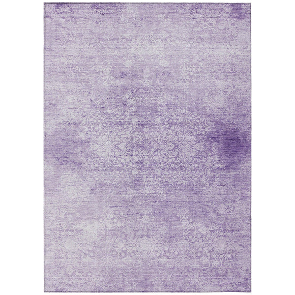 Kaelas Purple Washable Indoor-Outdoor Rug