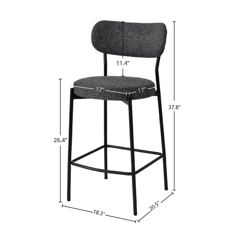 Kai Performance Fabric Counter Stool-Counter Stools-LH Imports-LOOMLAN