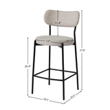 Kai Performance Fabric Counter Stool-Counter Stools-LH Imports-LOOMLAN