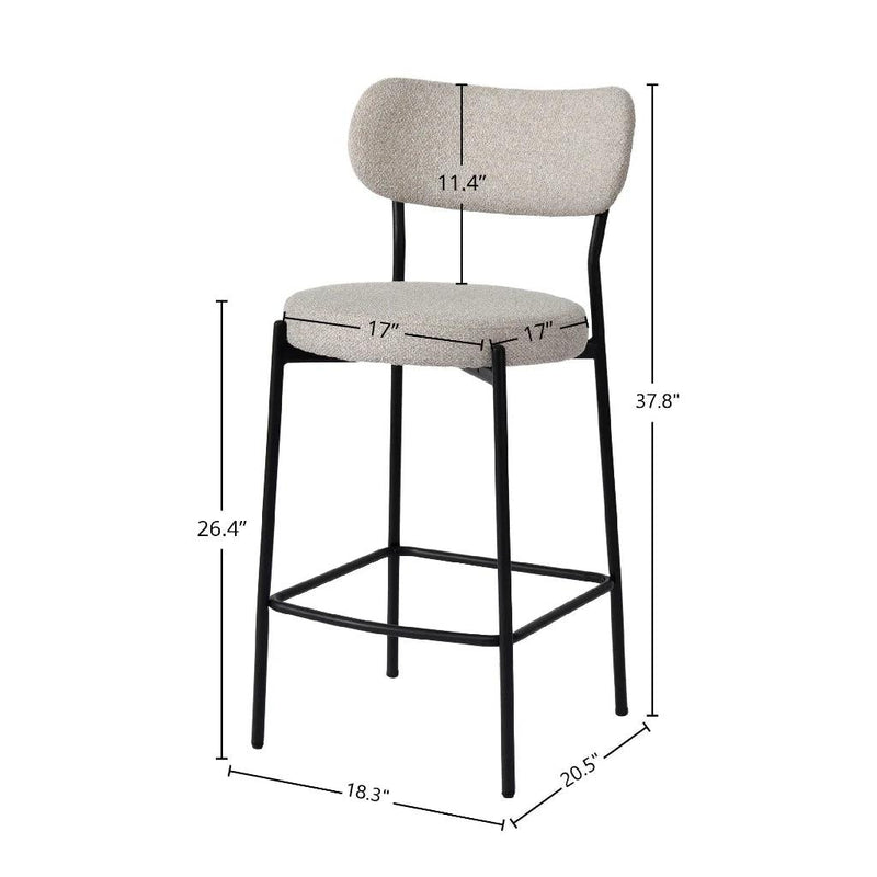 Kai Performance Fabric Counter Stool-Counter Stools-LH Imports-LOOMLAN