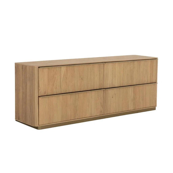 Kalla Solid Wood Dresser-Dressers-SUNPAN-Rustic Oak-LOOMLAN