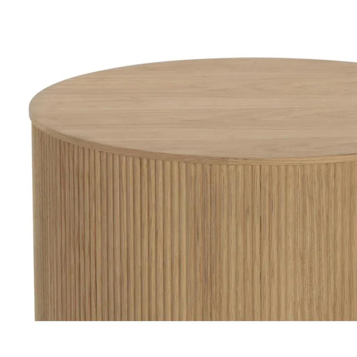 Kalla Wooden Round Side Table - LOOMLAN - SUNPAN - Side Tables