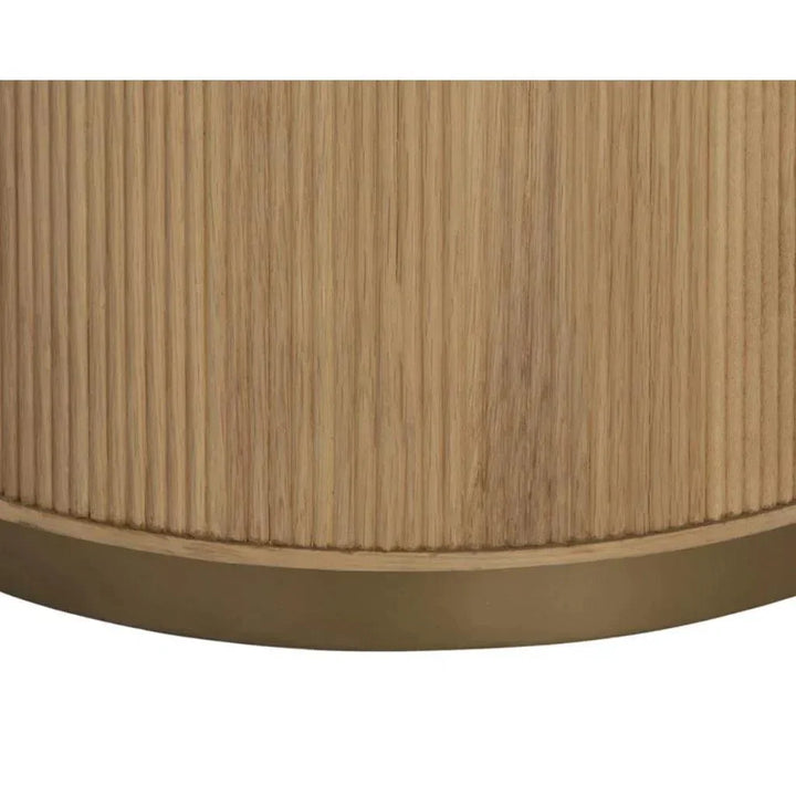 Kalla Wooden Round Side Table - LOOMLAN - SUNPAN - Side Tables