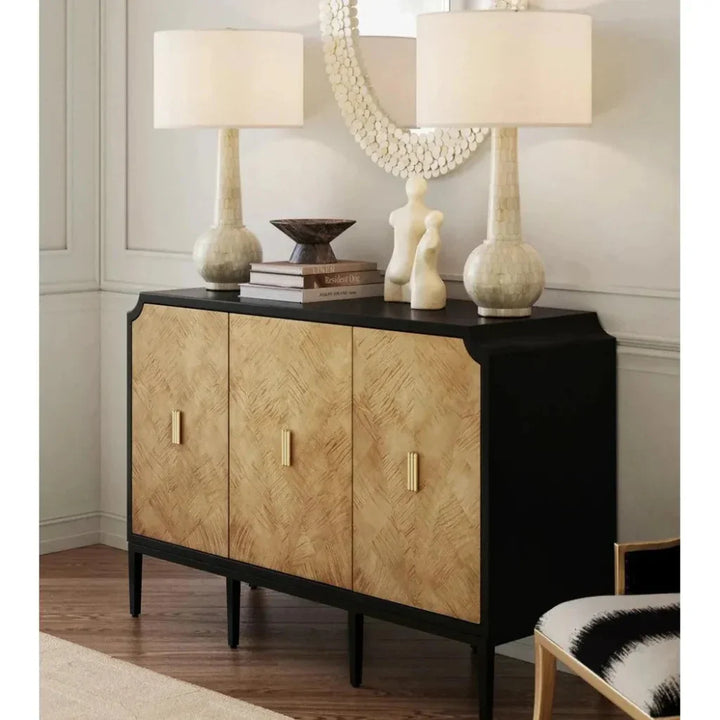 Kallista Taupe Cabinet - LOOMLAN - Currey & Co - Sideboards