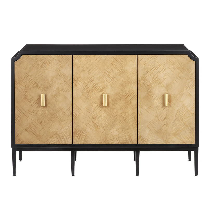 Kallista Taupe Cabinet-Accent Cabinets-Currey & Co-LOOMLAN