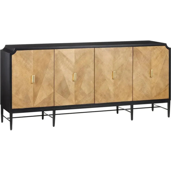Kallista Taupe Credenza - LOOMLAN - Currey & Co - Sideboards