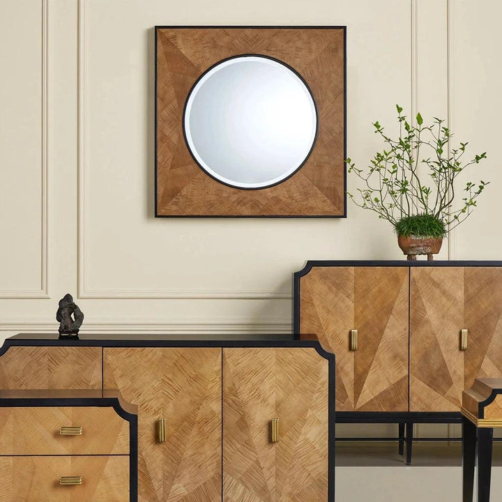 Kallista Taupe Large Mirror - LOOMLAN - Currey & Co - Wall Mirrors