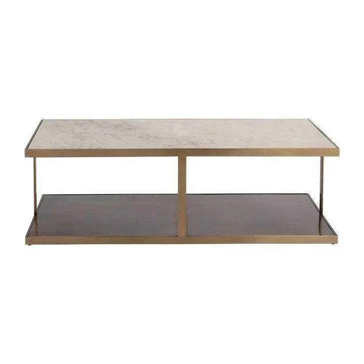 Kamali Coffee Table Marble Antique Gold Base - LOOMLAN - SUNPAN - Coffee Tables