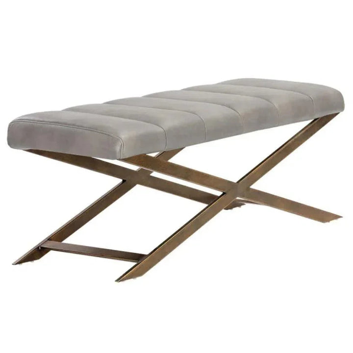 Kammi Leather Bedroom Bench - LOOMLAN - SUNPAN - Bedroom Benches