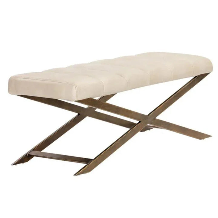 Kammi Leather Bedroom Bench - LOOMLAN - SUNPAN - Bedroom Benches