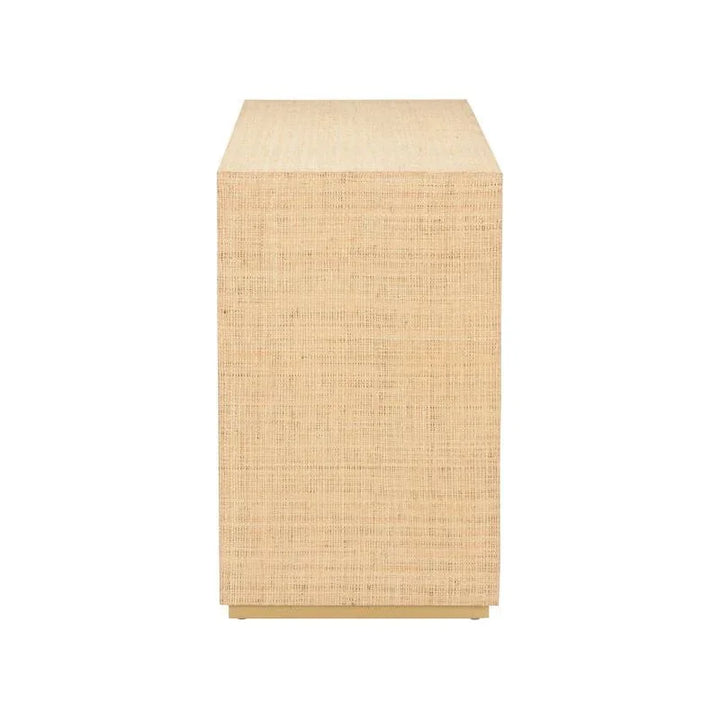 Kamo Natural Raffia Finish Console Table - LOOMLAN - Wildwood - Console Tables