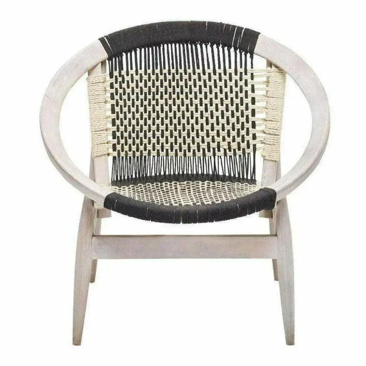 Rope Papasan White Barrel Accent Chair - LOOMLAN - LOOMLAN - Accent Chairs