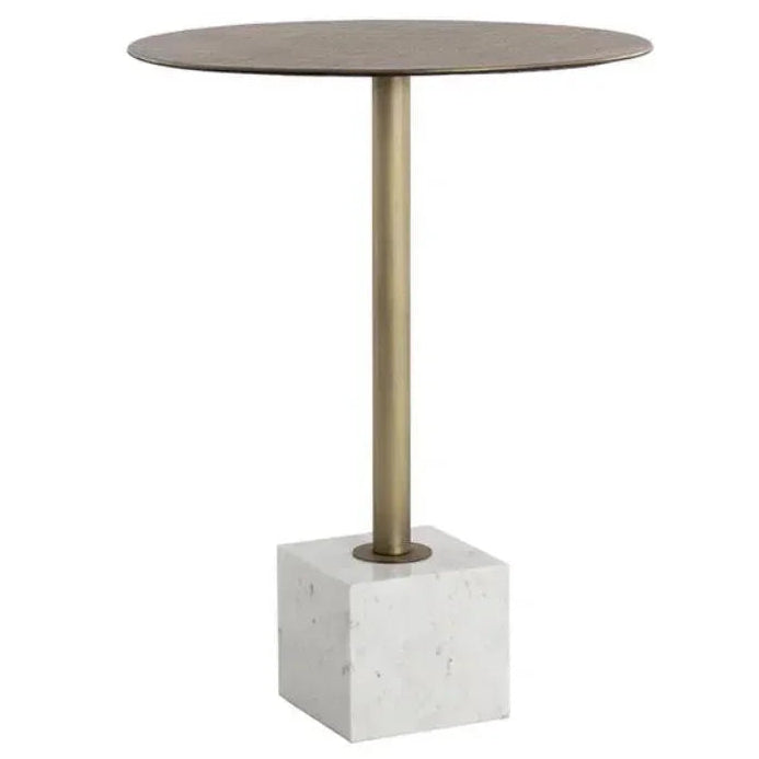 Kata Marble Based Iron Round Bar Table - LOOMLAN - SUNPAN - Bar Tables