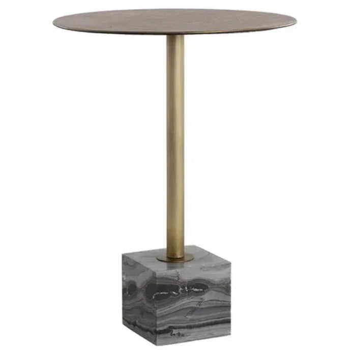 Kata Marble Based Iron Round Bar Table - LOOMLAN - SUNPAN - Bar Tables