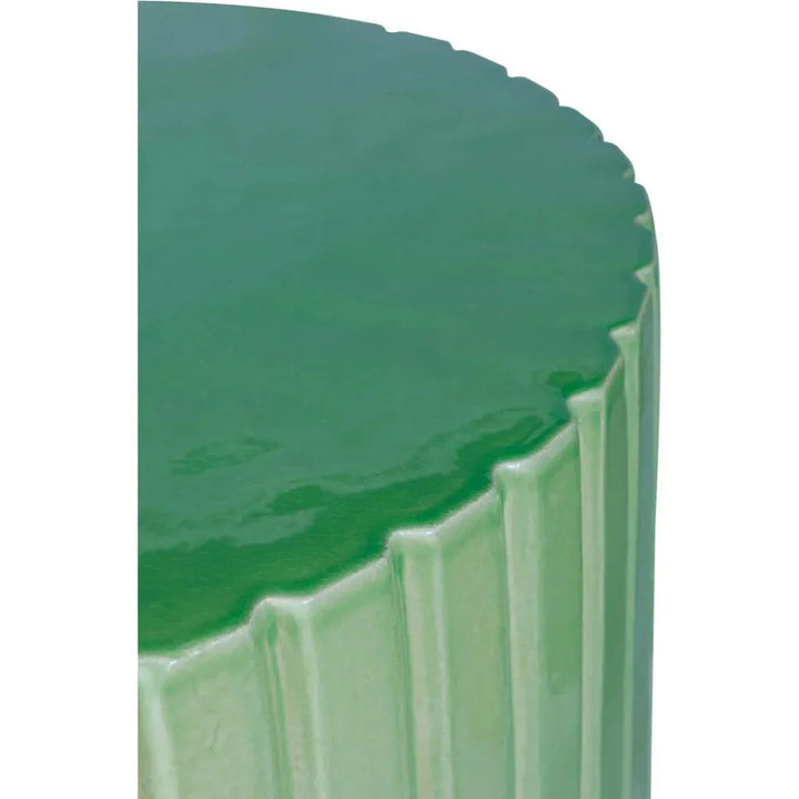 Katra Green Ceramic Outdoor Coffee Table-Outdoor Coffee Tables-Seasonal Living-LOOMLAN