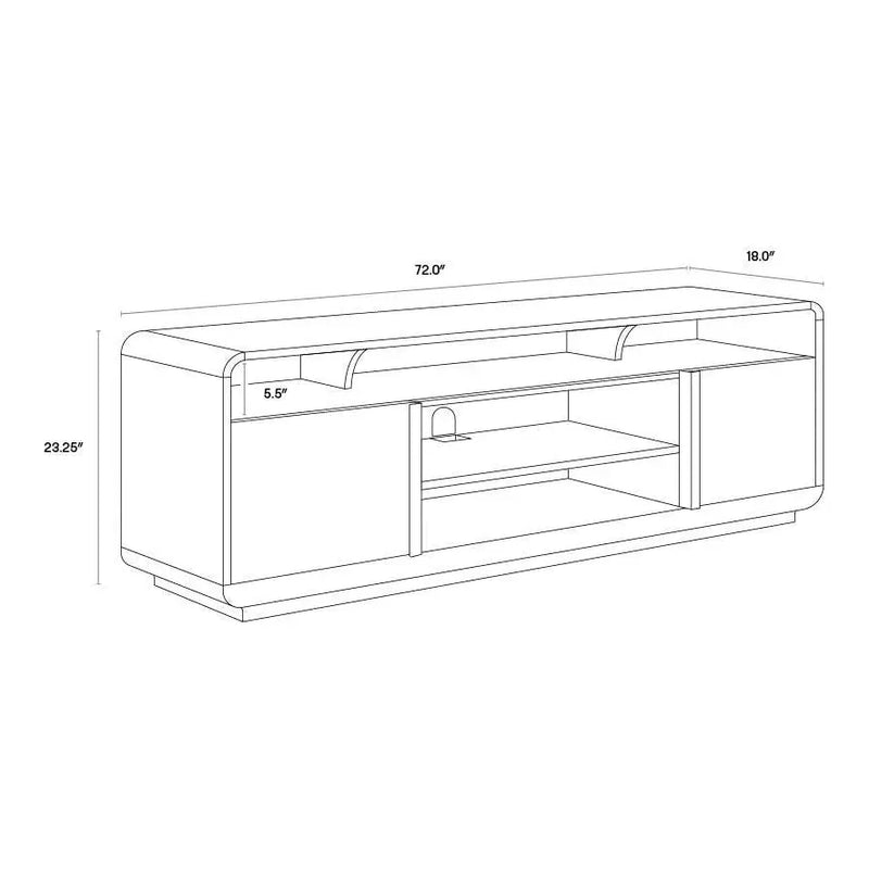 Kayden Media Console & Cabinet Soft Closing Doors-TV Stands & Media Centers-SUNPAN-LOOMLAN