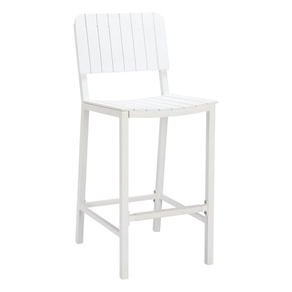 Kayu Aluminum White Barstool