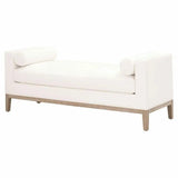 Keaton Bench LiveSmart White Natural Oak