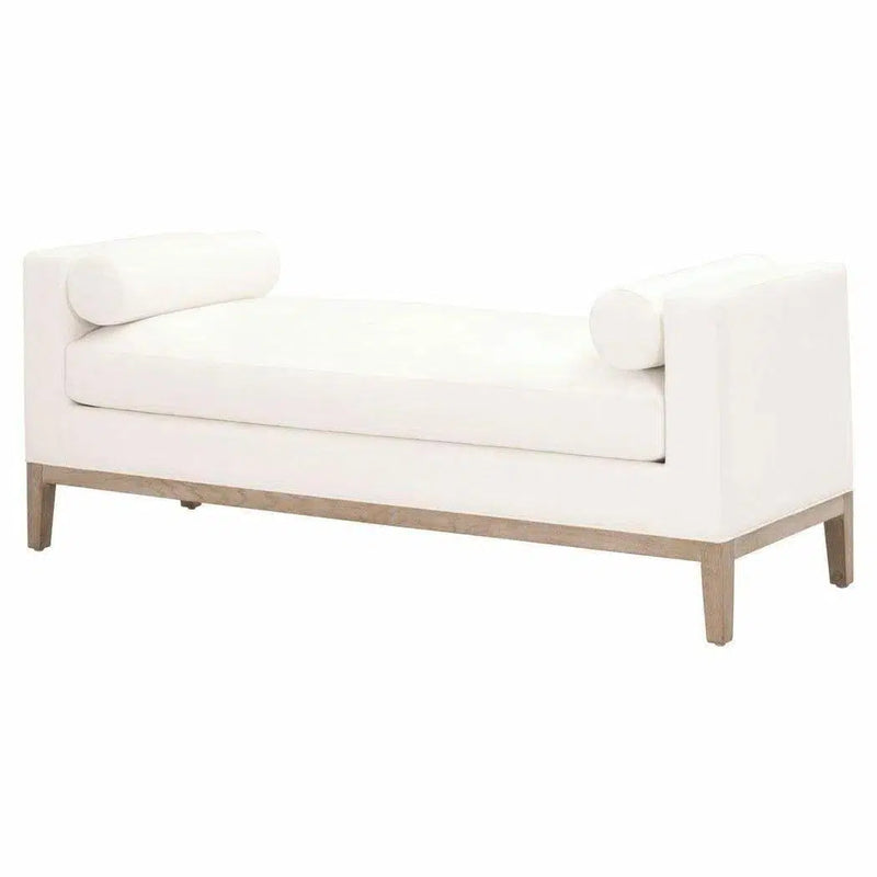 Keaton Bench LiveSmart White Natural Oak