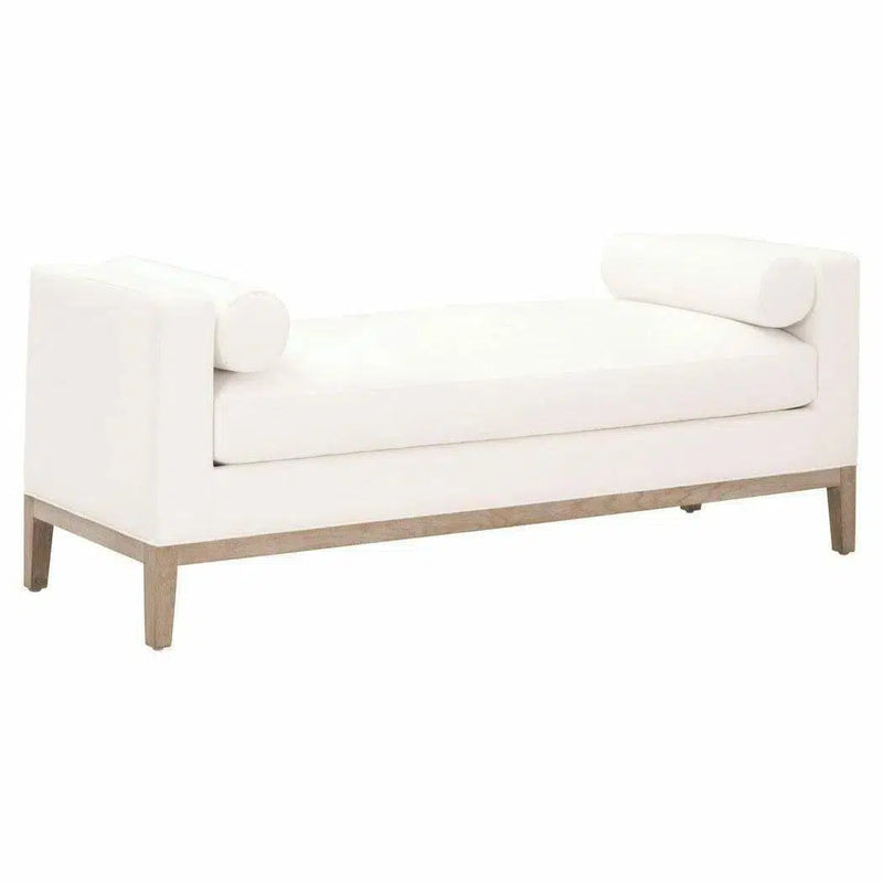 Keaton Bench LiveSmart White Natural Oak