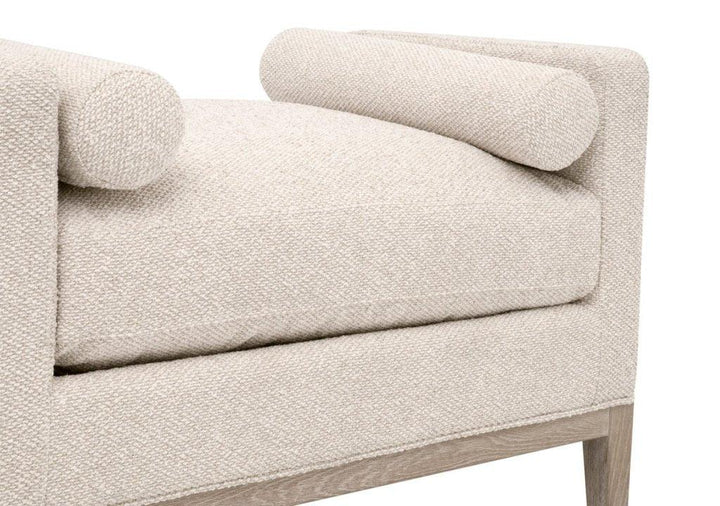 Keaton Cream Fabric Accent Stool - LOOMLAN - Essentials For Living - Poufs and Stools