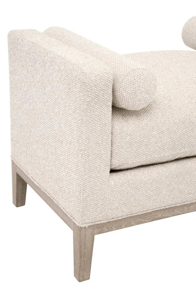 Keaton Cream Fabric Accent Stool - LOOMLAN - Essentials For Living - Poufs and Stools