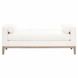 Keaton Upholstered Bench LiveSmart Peyton-Pearl Natural Oak Bedroom Benches LOOMLAN By Essentials For Living