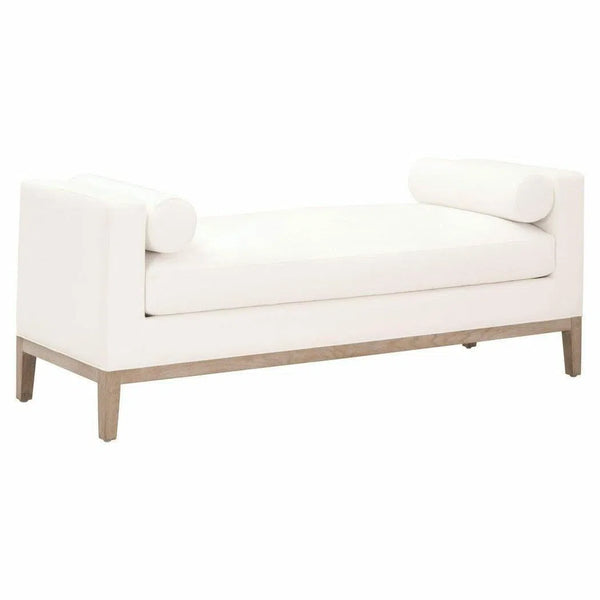 Keaton Upholstered Bench LiveSmart Peyton-Pearl Natural Oak Bedroom Benches LOOMLAN By Essentials For Living