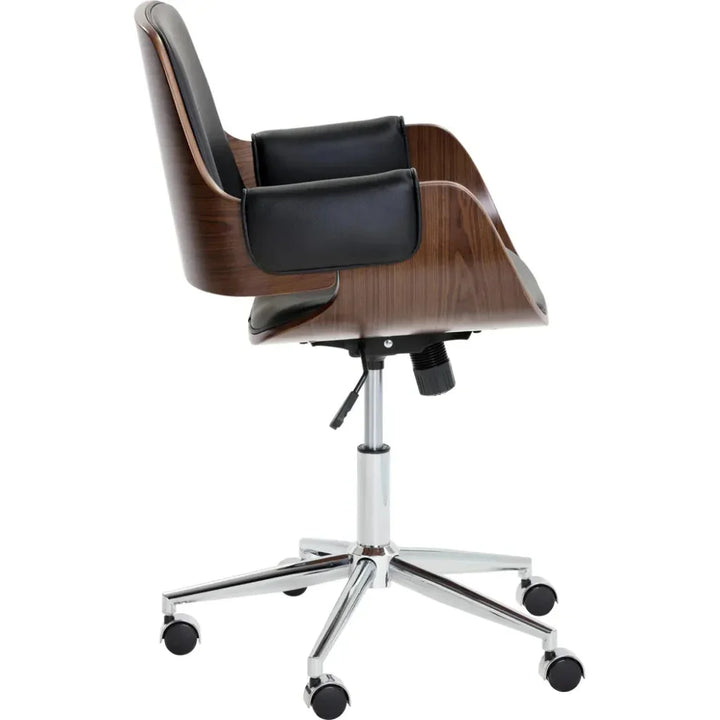 Kellan Office Chair Onyx Faux Leather Seat-Office Chairs-SUNPAN-LOOMLAN