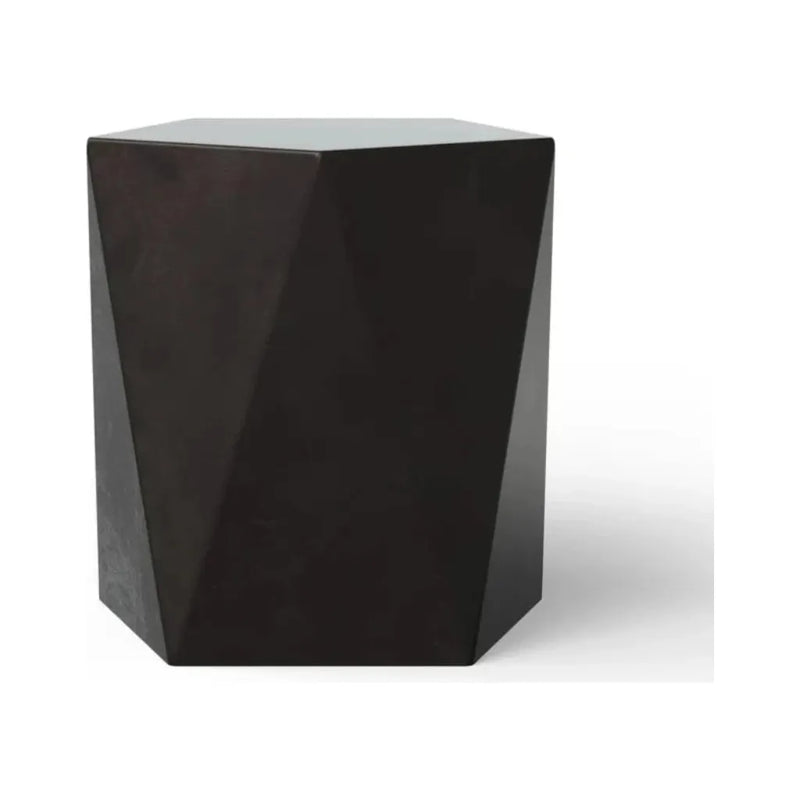 Kelson Pentagonal Surfaced Concrete Outdoor Stool-Garden Stools-Urbia-Lava-LOOMLAN