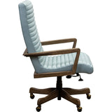 Kenan Leather Executive Swivel Chair-Office Chairs-Olivia + Quinn-LOOMLAN