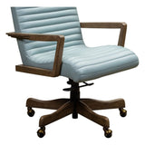 Kenan Leather Executive Swivel Chair-Office Chairs-Olivia + Quinn-LOOMLAN