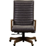 Kenan Leather Executive Swivel Chair-Office Chairs-Olivia + Quinn-LOOMLAN