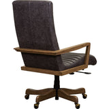 Kenan Leather Executive Swivel Chair-Office Chairs-Olivia + Quinn-LOOMLAN