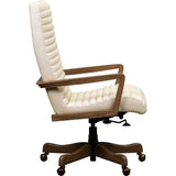 Kenan Leather Executive Swivel Chair-Office Chairs-Olivia + Quinn-LOOMLAN