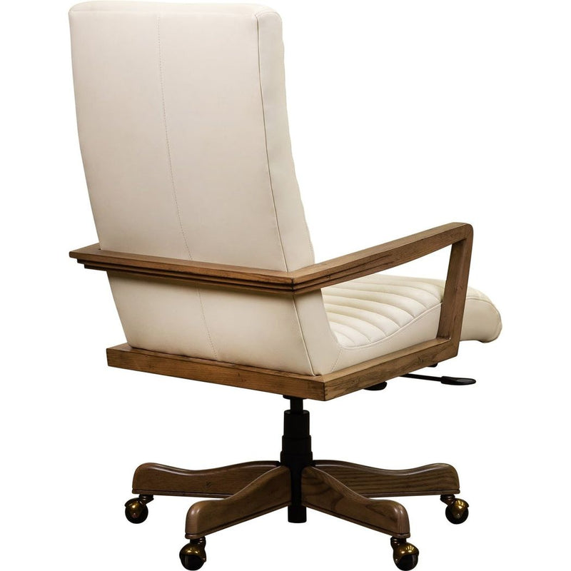 Kenan Leather Executive Swivel Chair-Office Chairs-Olivia + Quinn-LOOMLAN