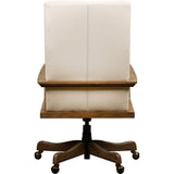 Kenan Leather Executive Swivel Chair-Office Chairs-Olivia + Quinn-LOOMLAN