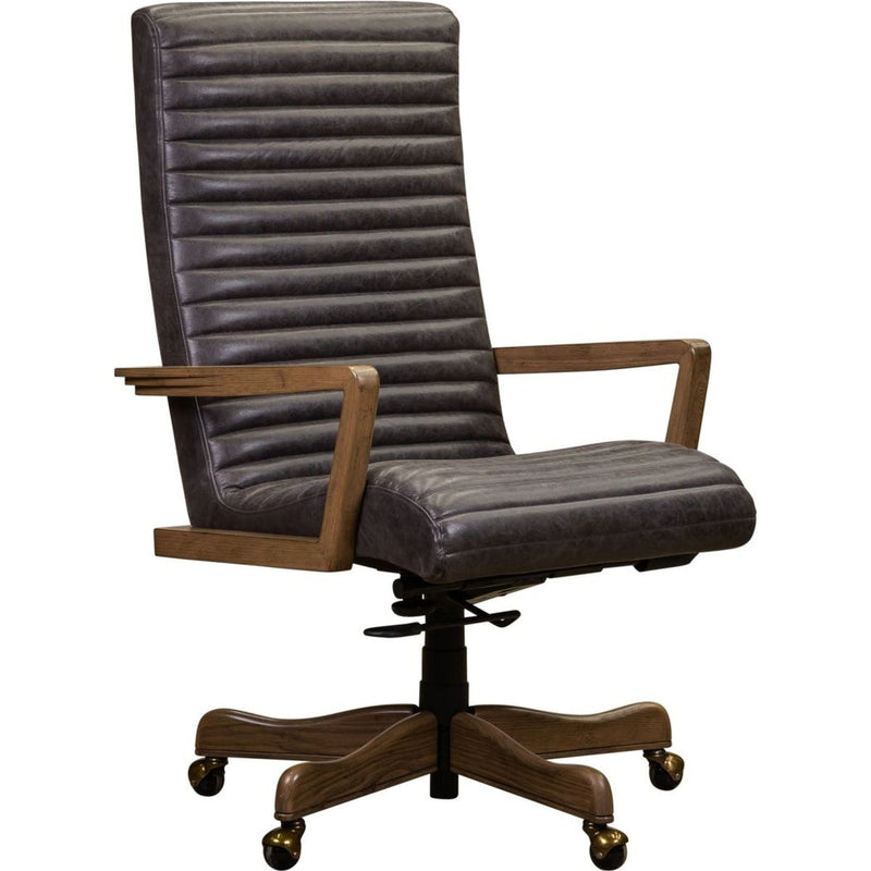 Kenan Leather Executive Swivel Chair-Office Chairs-Olivia + Quinn-Ten Gallon Hat Mix-LOOMLAN