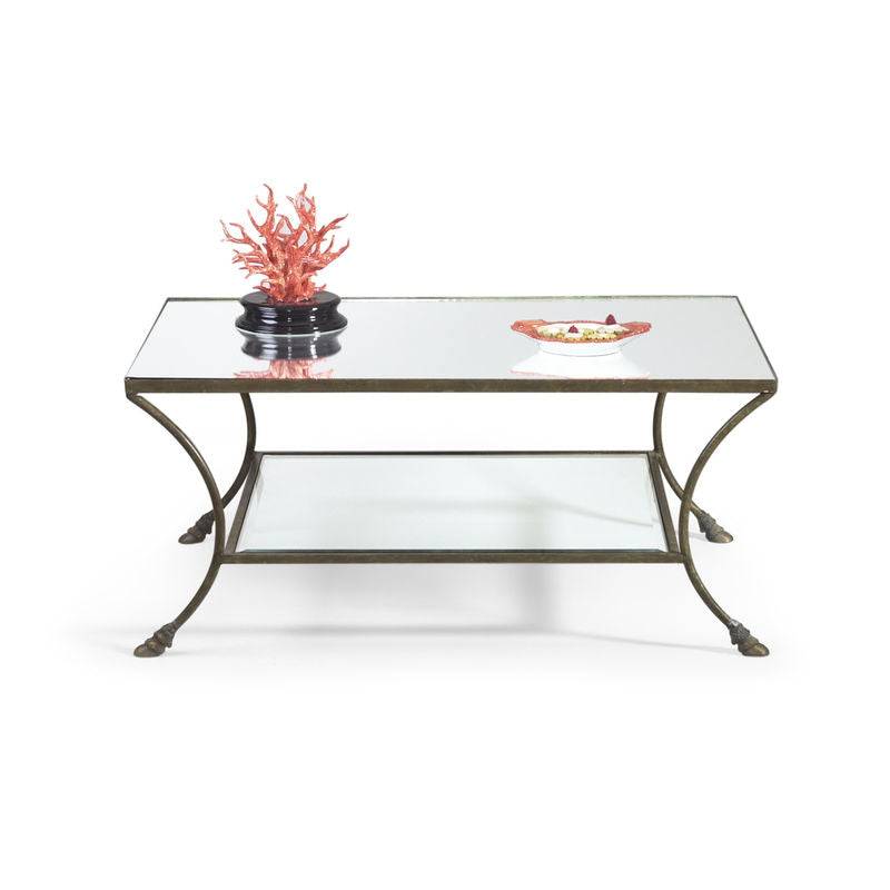 Kendal Mirrored Top Rectangular Coffee Table-Coffee Tables-Chelsea House-LOOMLAN