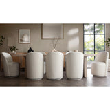 Kendall Dining in Ivory Boucle Fabric-Dining Chairs-Diamond Sofa-LOOMLAN